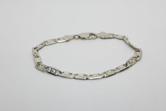Bracciale Maglia Travertino piatto in argento Gioielleria Mele