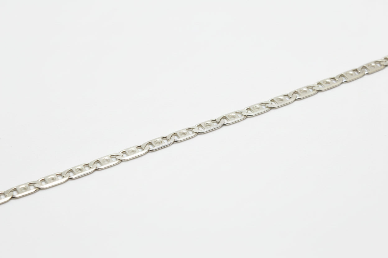 Bracciale Maglia Travertino piatto in argento Gioielleria Mele