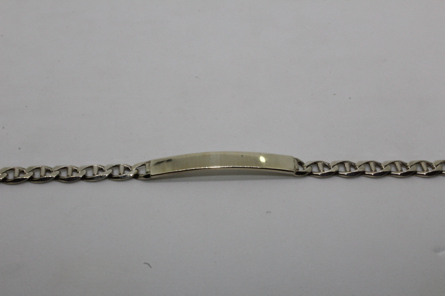 Bracciale MagliaTravertino tondo con piastra, argento Gioielleria Mele