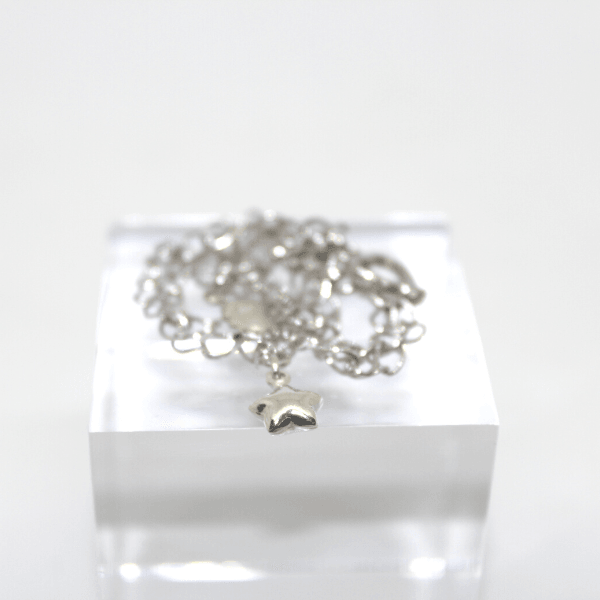 Bracciale con ciondoli in argento rodiato 925% Gioielleria Mele