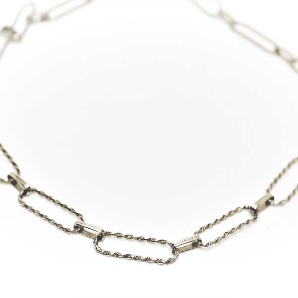 Catena a filo ritorto argento rodiato in filigrana sarda Gioielleria Mele