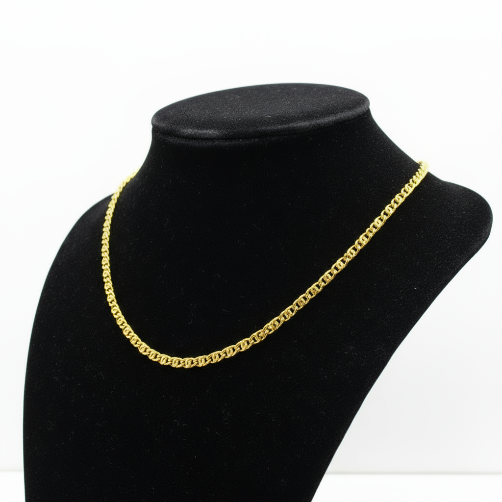 Catena in oro da uomo con maglia di occhio di pernice Gioielleria Mele