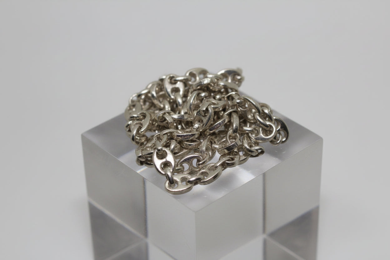 Gioielleria Mele Collana da uomo con maglia marinara in argento Gioielleria Mele