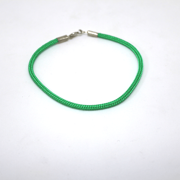 Cordoncino verde con argento bianco Gioielleria Mele