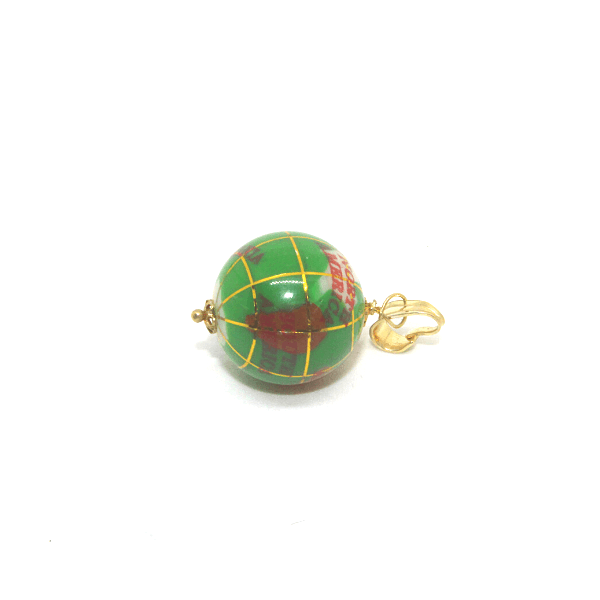 Mappamondo giallo, verde, celeste in argento dorato Gioielleria Mele