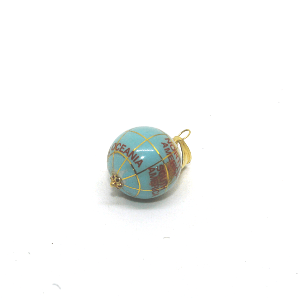 Mappamondo giallo, verde, celeste in argento dorato Gioielleria Mele
