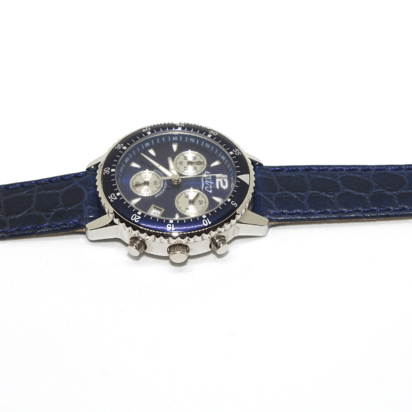 Orologio Extro subacqueo da donna, blu in pelle e metallo Gioielleria Mele