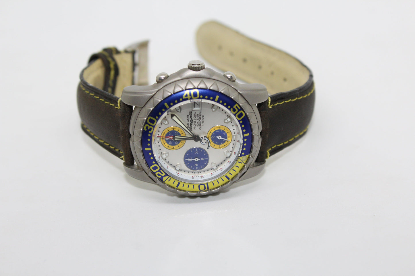 Orologio Galanti da uomo, Cronografo in acciaio e pelle Gioielleria Mele