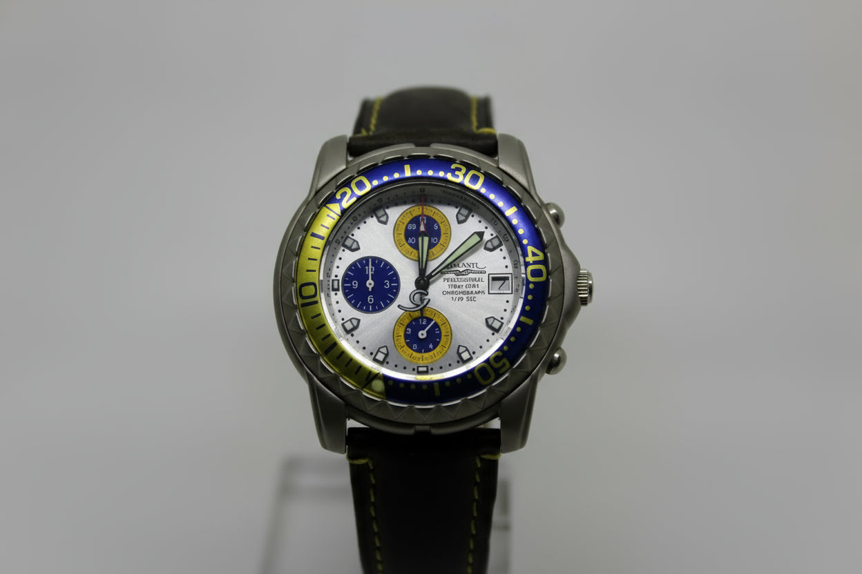 Orologio Galanti da uomo, Cronografo in acciaio e pelle Gioielleria Mele