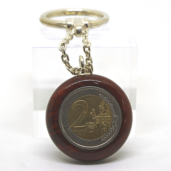 Portachiavi con anello e catena in argento con porta moneta Gioielleria Mele