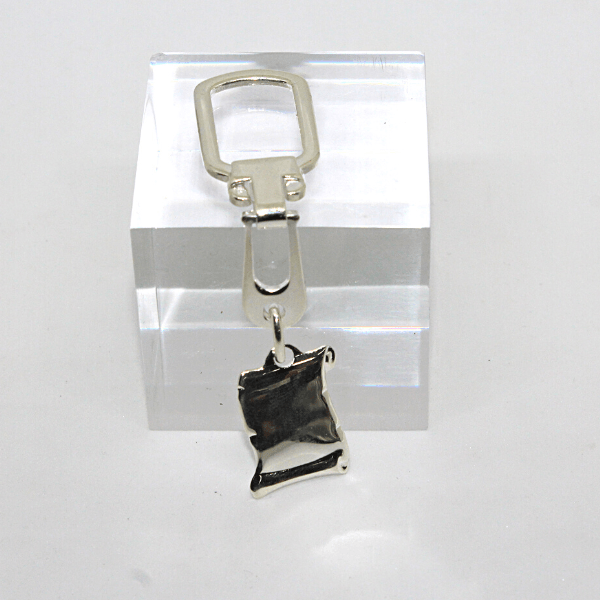 Portachiavi pergamena liscia in argento bianco Gioielleria Mele