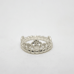 Anello a corone in argento bianco Gioielleria Mele