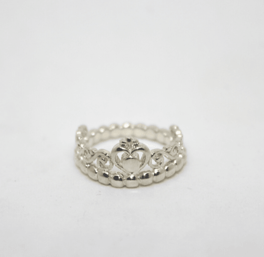 Anello a corone in argento bianco Gioielleria Mele