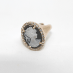 Anello con cammeo argento 925%  e doratura rosa Gioielleria Mele