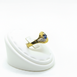 Anello da donna in oro con diamanti e zaffiro Gioielleria Mele