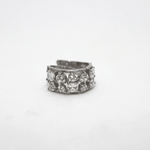 Anello riviera argento rodiato 925% con zirconi e fantasia Gioielleria Mele