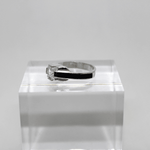 Anello solitario argento bianco con zircone carè 925% Gioielleria Mele