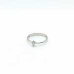 Anello solitario da donna in oro bianco con diamante marquise Gioielleria Mele
