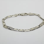 Bracciale Maglia Travertino piatto in argento Gioielleria Mele