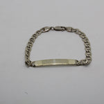 Bracciale MagliaTravertino tondo con piastra, argento Gioielleria Mele