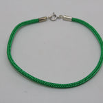 Bracciale Portafortuna cordoncino verde con chiusura in argento Gioielleria Mele