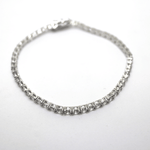Bracciale Tennis in argento rodiato con zirconi Gioielleria Mele