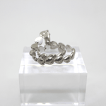 Bracciale a cuori infilati in argento rodiato Gioielleria Mele