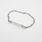 Bracciale classico con piastra in argento e incisione personalizzata Gioielleria Mele