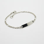 Bracciale classico con piastra in argento e incisione personalizzata Gioielleria Mele