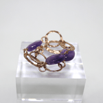 Bracciale con doratura rosa e ametiste in argento Gioielleria Mele