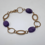 Bracciale con doratura rosa e ametiste in argento Gioielleria Mele