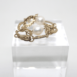 Bracciale dorato con perle coltivate Gioielleria Mele