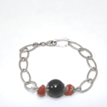 Bracciale in coralli e onice, argento bianco Gioielleria Mele