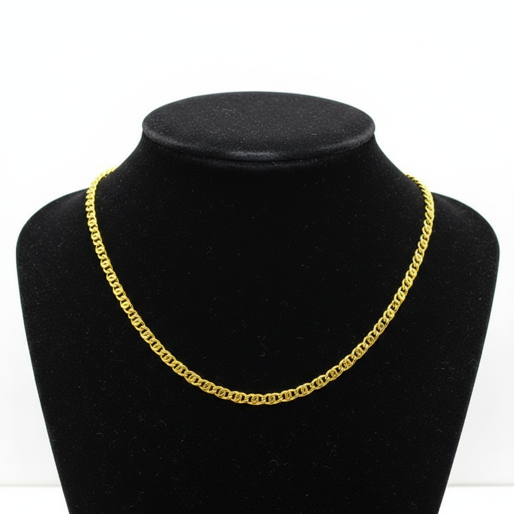 Gioielleria Mele Catena in oro da uomo con maglia di occhio di pernice Gioielleria Mele