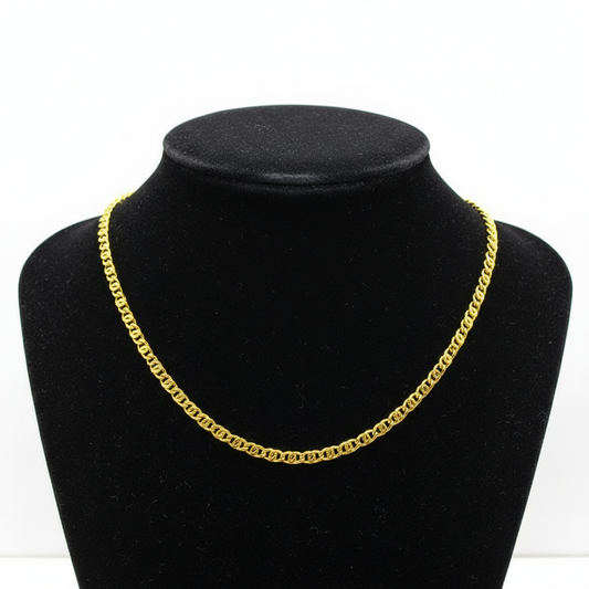 Gioielleria Mele Catena in oro da uomo con maglia di occhio di pernice Gioielleria Mele