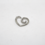 Ciondolo cuore argento rodiato con zirconi montati a pave Gioielleria Mele