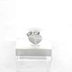 Ciondolo cuore spezzato in argento rodiato Gioielleria Mele