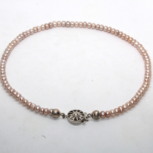Collana con perle coltivate a cipollina rosè in argento Gioielleria Mele