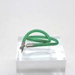 Cordoncino verde con argento bianco Gioielleria Mele