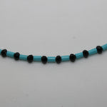 Girocollo con turchesi tubolari e granatine sfaccettate, argento Gioielleria Mele