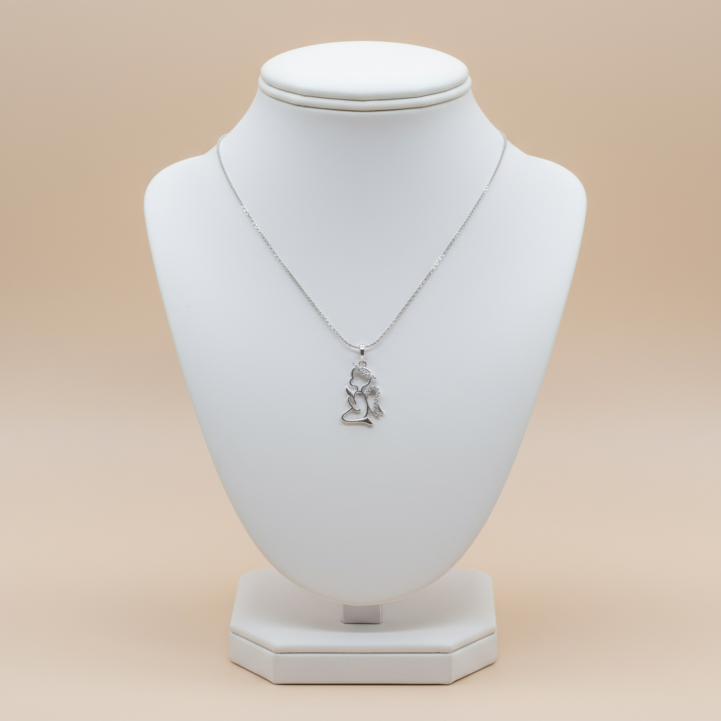 Gioielleria Mele Girocollo da donna in oro bianco con zirconi Gioielleria Mele