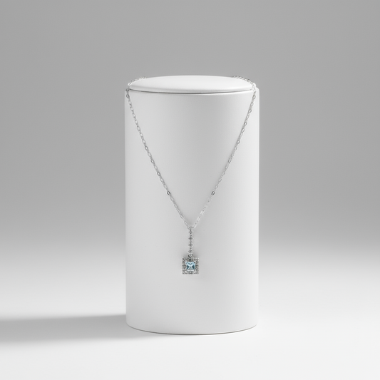 Gioielleria Mele Girocollo da donna in oro con zirconi, acqua marina Gioielleria Mele