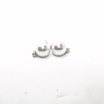 Orecchini in argento rodiato con perla sintetica e zirconi Gioielleria Mele